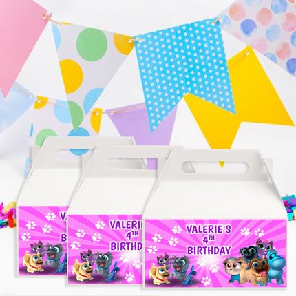 Puppy Dog Pals Gable Box Labels | 12-Pack Stickers | Size 6x3.25in