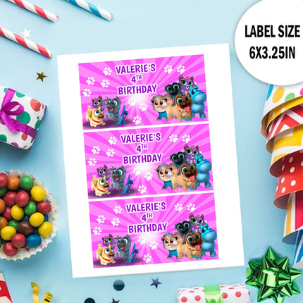 Puppy Dog Pals Gable Box Labels | 12-Pack Stickers | Size 6x3.25in