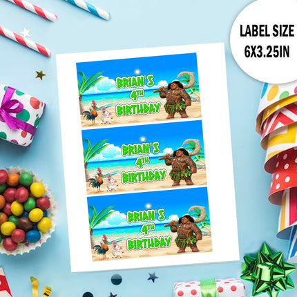 Maui Gable Box Labels | 12-Pack Stickers | Size 6x3.25in