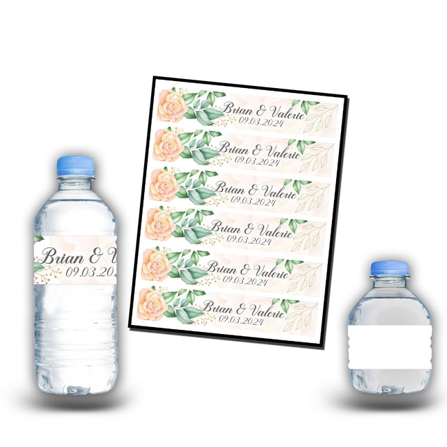 Bridal Shower Bottle Water Labels Waterproof Stickers for Kids Birthday Party Favor | 12-Pack Ideal for 16.9oz & 8 fl oz Bottles