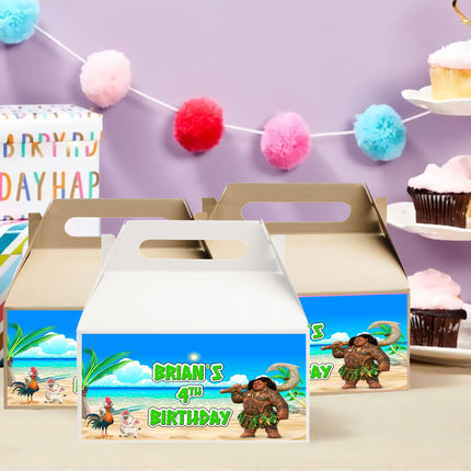Maui Gable Box Labels | 12-Pack Stickers | Size 6x3.25in