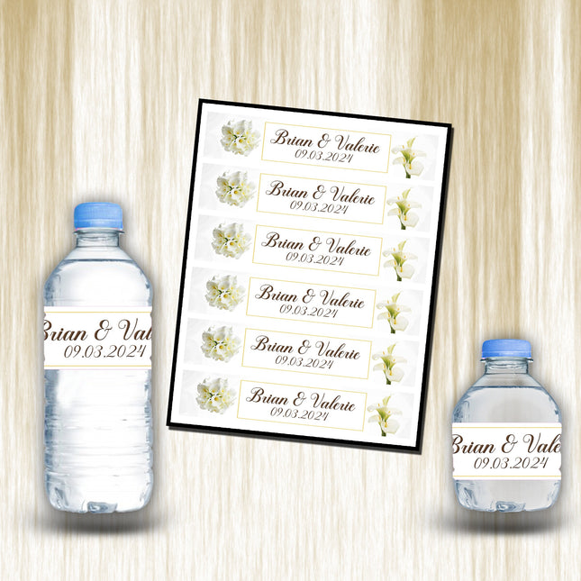 Wedding Bottle Water Labels Waterproof Stickers for Kids Birthday Party Favor | 12-Pack Ideal for 16.9oz & 8 fl oz Bottles