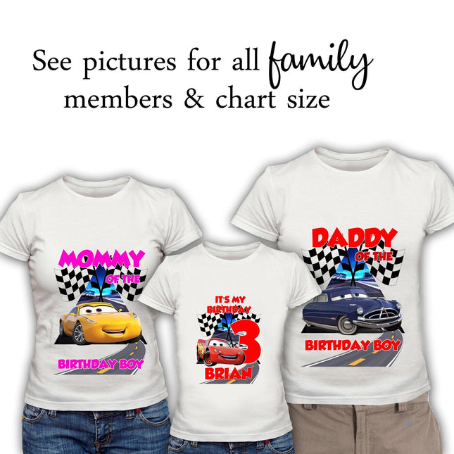 Cars Birthday Boy & Family Matching Shirts