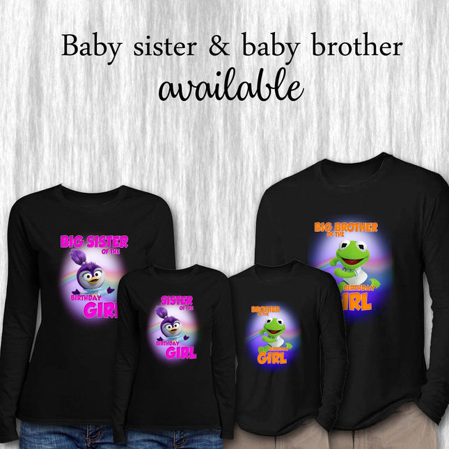 Muppet Babies Birthday Girl & Family Matching Shirts | Black Long Sleeve