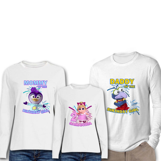 Muppet Babies Birthday Girl & Family Matching Shirts | White Long Sleeve #Style 2