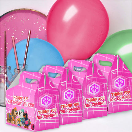 Pupstruction Candy Gable Box for Birthday Party Favors 12 Pack - 4.4x4.5in