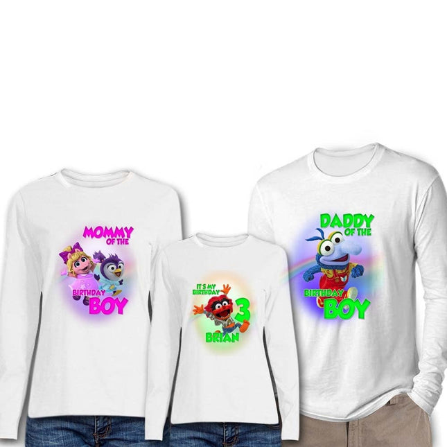 Muppet Babies Birthday Boy & Family Matching Shirts | White Long Sleeve
