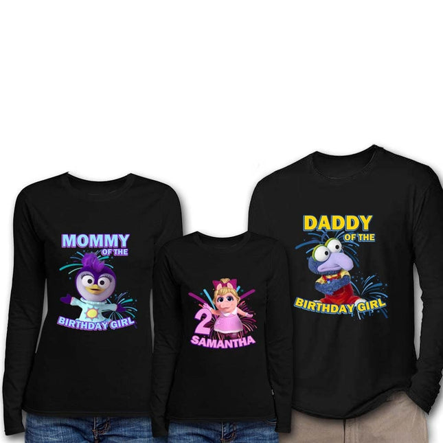 Muppet Babies Birthday Girl & Family Matching Shirts | Black Long Sleeve #Style 2