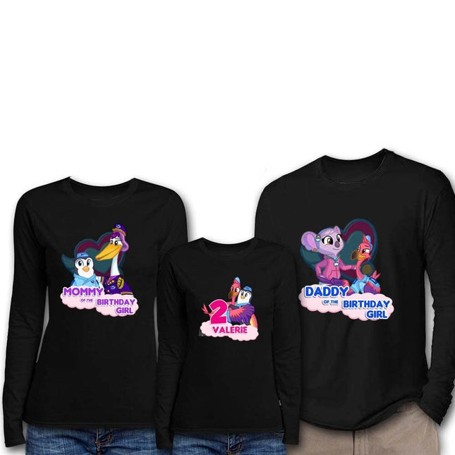 TOTS Birthday Girl & Family Matching Shirts | Black Long Sleeve