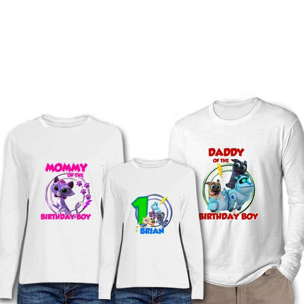 Puppy Dog Pals Birthday Boy & Family Matching Shirts | White Long Sleeve #Style 2