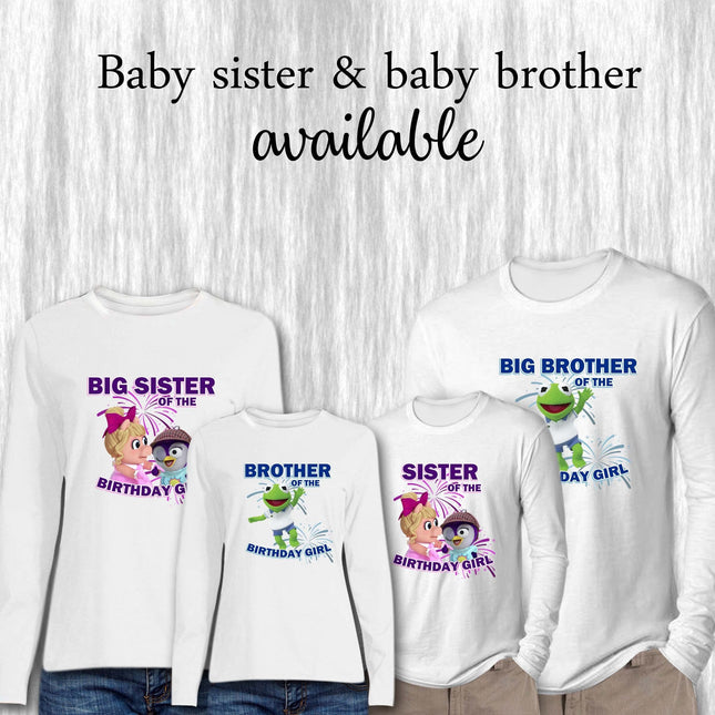 Muppet Babies Birthday Girl & Family Matching Shirts | White Long Sleeve #Style 2