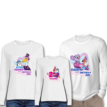 TOTS Birthday Girl & Family Matching Shirts | White Long Sleeve