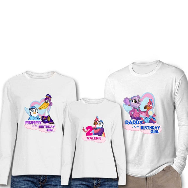 TOTS Birthday Girl & Family Matching Shirts | White Long Sleeve