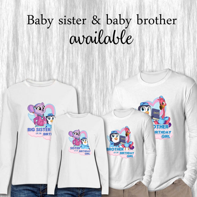 TOTS Birthday Girl & Family Matching Shirts | White Long Sleeve