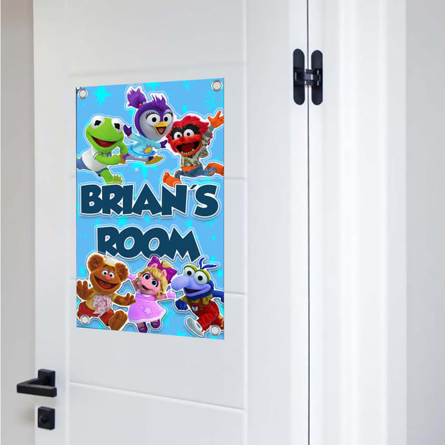 Muppet Babies Sign Room Door Nursery Decor Gift for Boy Girl Grandson Granddaughter | Vinyl Customizable 14x22in
