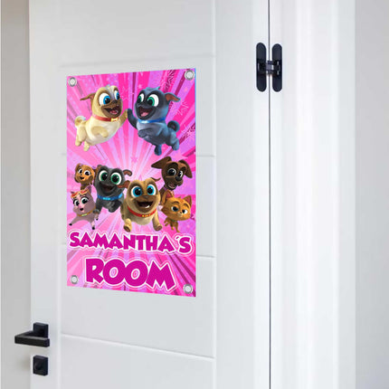 Puppy Dog Pals Sign Room Door Nursery Decor Gift for Boy Girl Grandson Granddaughter | Vinyl Customizable 14x22in