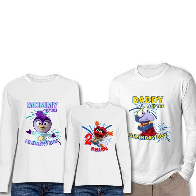 Muppet Babies Birthday Boy & Family Matching Shirts | White Long Sleeve #Style 2