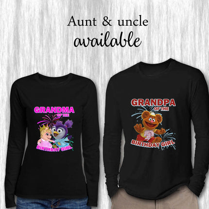 Muppet Babies Birthday Girl & Family Matching Shirts | Black Long Sleeve #Style 2