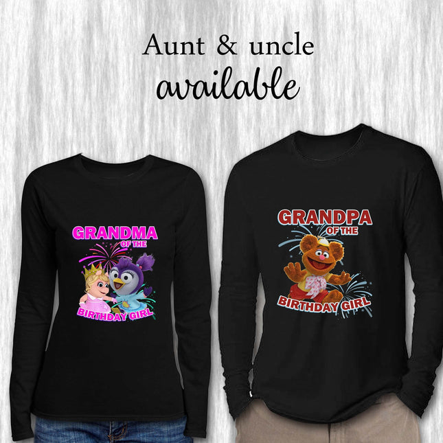 Muppet Babies Birthday Girl & Family Matching Shirts | Black Long Sleeve #Style 2