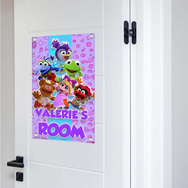 Muppet Babies Sign Room Door Nursery Decor Gift for Boy Girl Grandson Granddaughter | Vinyl Customizable 14x22in