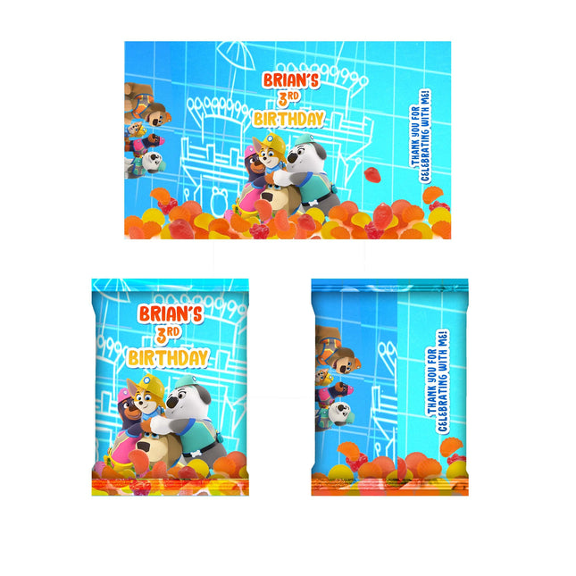 Pupstruction Fruit Snack Label Sticker for Kids Birthday Party Favor Decor Custom Physical Product