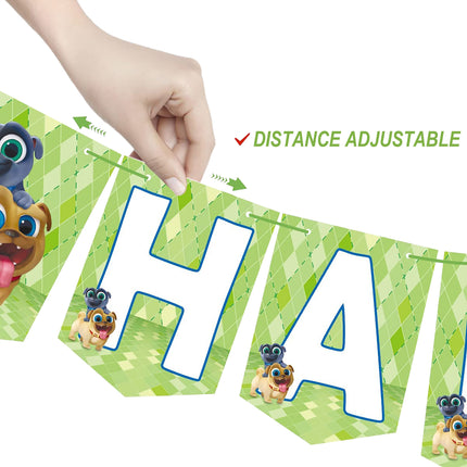 Puppy Dog Pals Birthday Banner for Wall Party Decor Customized with Ribbon Included