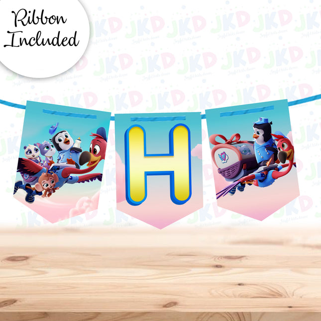 TOTS Birthday Banner for Wall Party Decor Customized with Ribbon Included