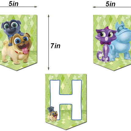 Puppy Dog Pals Birthday Banner for Wall Party Decor Customized with Ribbon Included