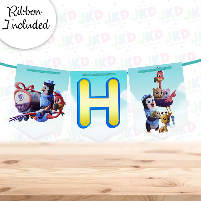 TOTS Birthday Banner for Wall Party Decor Customized with Ribbon Included