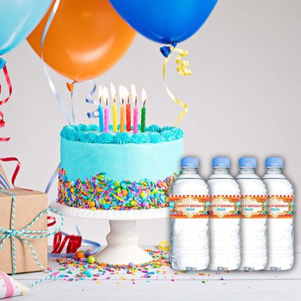 Circus Bottle Water Labels Waterproof Stickers for Kids Birthday Party Favor | 12-Pack Ideal for 16.9oz & 8 fl oz Bottles
