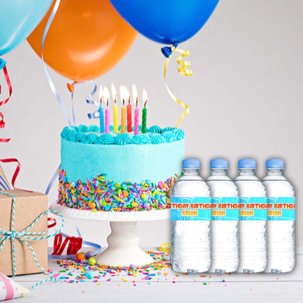 Pupstruction Bottle Water Labels Waterproof Stickers for Kids Birthday Party Favor | 12-Pack Ideal for 16.9oz & 8 fl oz Bottles