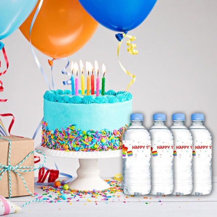 Pop it Bottle Water Labels Waterproof Stickers for Kids Birthday Party Favor | 12-Pack Ideal for 16.9oz & 8 fl oz Bottles #2