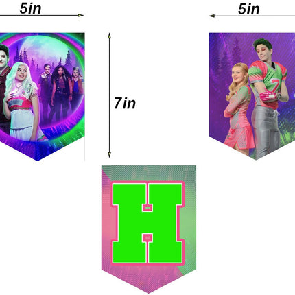 Zombies Birthday Banner for Wall Party Decor Customized with Ribbon Included