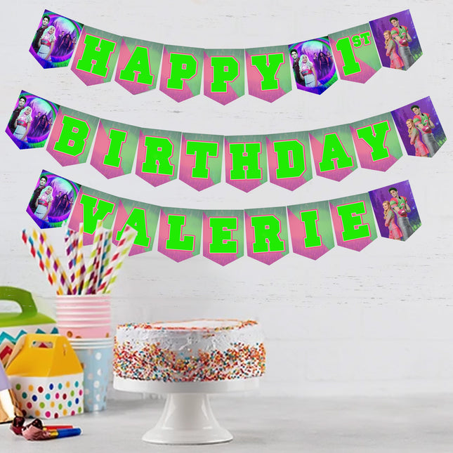 Zombies Birthday Banner for Wall Party Decor Customized with Ribbon Included