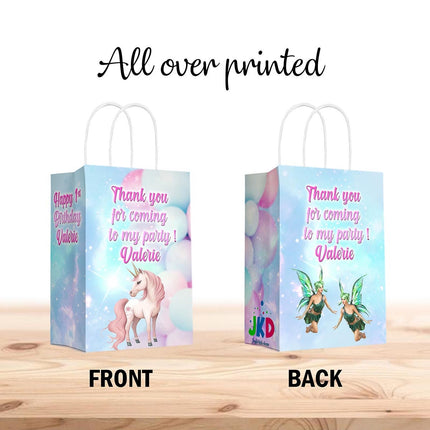 Unicorn Fairy Bags with Handles for Kids Gift Favor Birthday Party - 12pack
