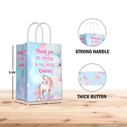 Unicorn Fairy Bags with Handles for Kids Gift Favor Birthday Party - 12pack