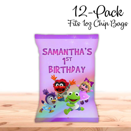 Muppet Babies Chip Bags Label for Kids Birthday Party Favor Decor, Stickers or Finished Options