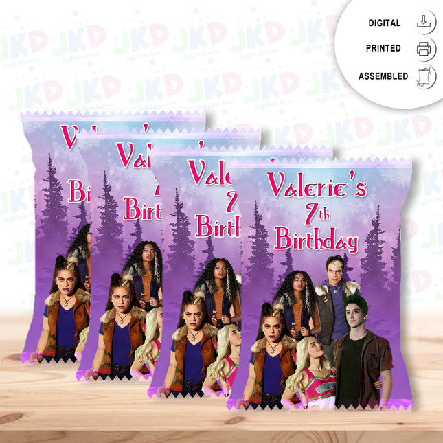 Zombies Chip Bags Label for Kids Birthday Party Favor Decor, Stickers or Finished Options