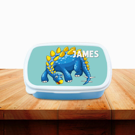 Custom Kids Snack Lunch Box for School Picnic Personalized Travel Container Dinosaurs