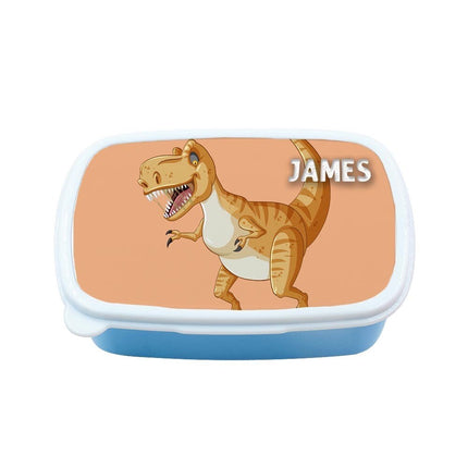 Custom Kids Snack Lunch Box for School Picnic Personalized Travel Container Dinosaurs