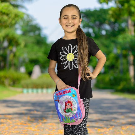 Custom Kids Lunch Bag with Strap Personalized School Insulated Picnic Box Dino Fossils