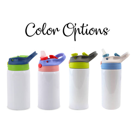 Custom Kids Water Bottle Personalized Toddler Insulated Tumbler 12oz Butterfly Flowers