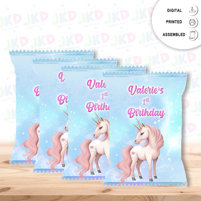 Unicorn Fairy Chip Bags Label for Kids Birthday Party Favor Decor, Stickers or Finished Options