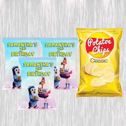 TOTS Chip Bags Label for Kids Birthday Party Favor Decor, Stickers or Finished Options