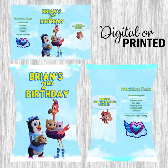 TOTS Chip Bags Label for Kids Birthday Party Favor Decor, Stickers or Finished Options