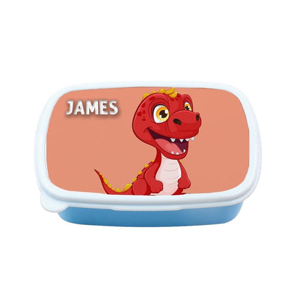Custom Kids Snack Lunch Box for School Picnic Personalized Travel Container Dinosaurs