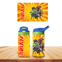 Custom Kids Water Bottle Personalized Toddler Insulated Tumbler 12oz Avengers Superhero