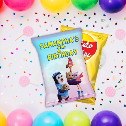 TOTS Chip Bags Label for Kids Birthday Party Favor Decor, Stickers or Finished Options