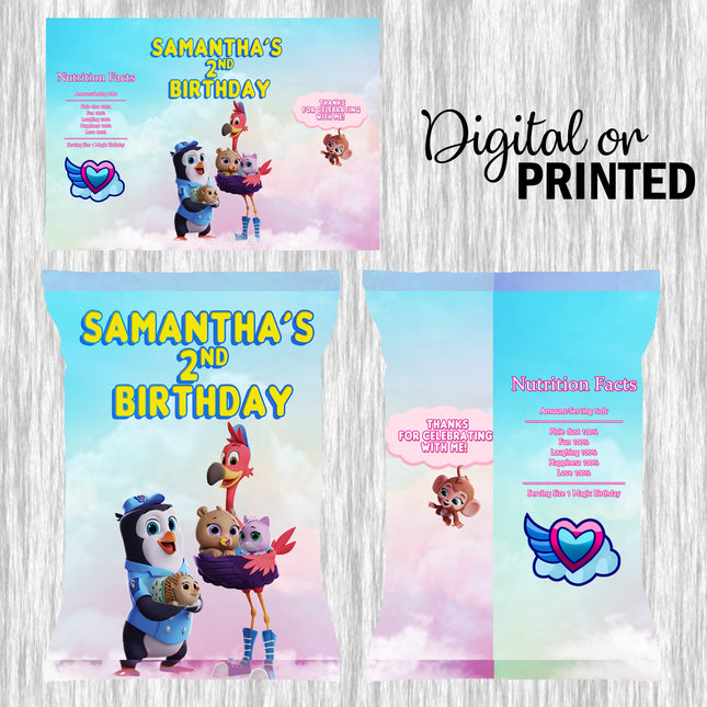 TOTS Chip Bags Label for Kids Birthday Party Favor Decor, Stickers or Finished Options