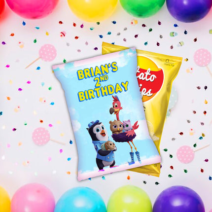 TOTS Chip Bags Label for Kids Birthday Party Favor Decor, Stickers or Finished Options